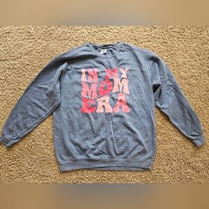 Gray and Pink Graphic Sweatshirt - XL